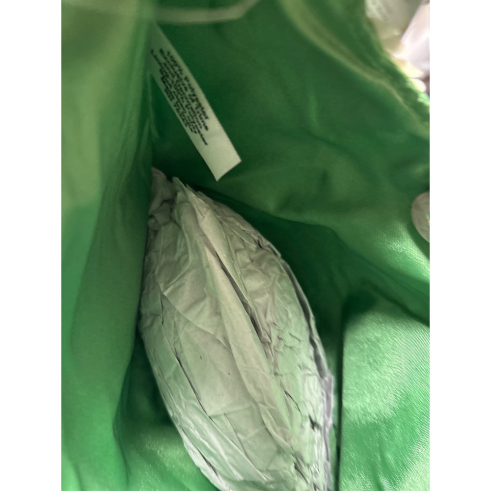 Handcrafted Floral Sequin Mini Bag Green White Beaded Fringe Viral TikTok Purse - Picture 5 of 5
